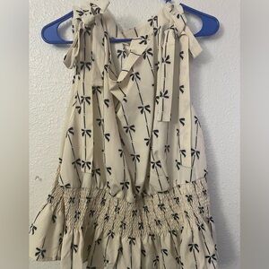 New Cream and Black Peplum Blouse 7x (26/28)